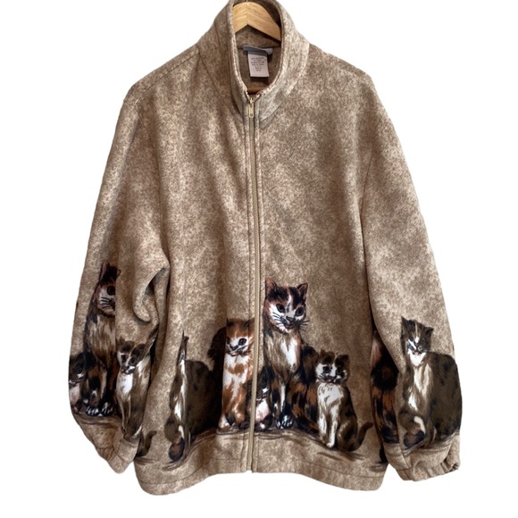 kitten fleece jacket